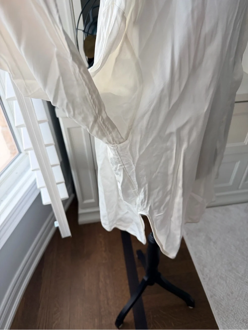 ZARA Satin Effect Button Up Long Sleeve Blouse Top Women’s Plus Size XXL New - Picture 11 of 12